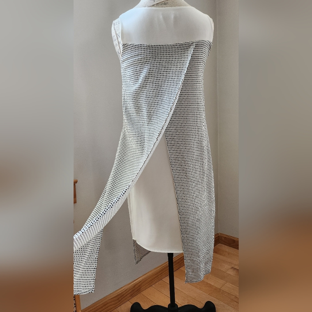 SOLAR Midi layered black and white summer dress in size 36